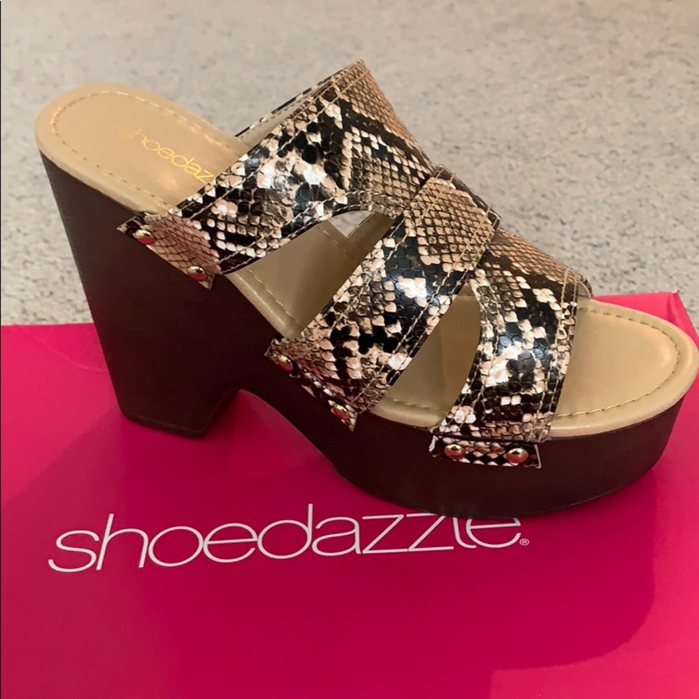 Snake print sandal